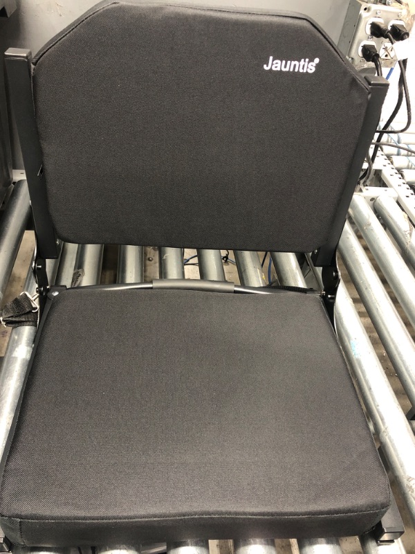 Photo 2 of auntis Stadium Seats for Bleachers, Bleacher Seats with Ultra Padded Comfy Foam Backs and Cushion, Wide Portable Stadium Chairs with Back Support and Shoulder Strap