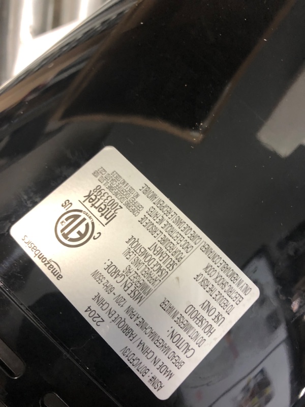 Photo 1 of Amazon Basics 2 Pound Non-Stick Bread Making Machine, Black