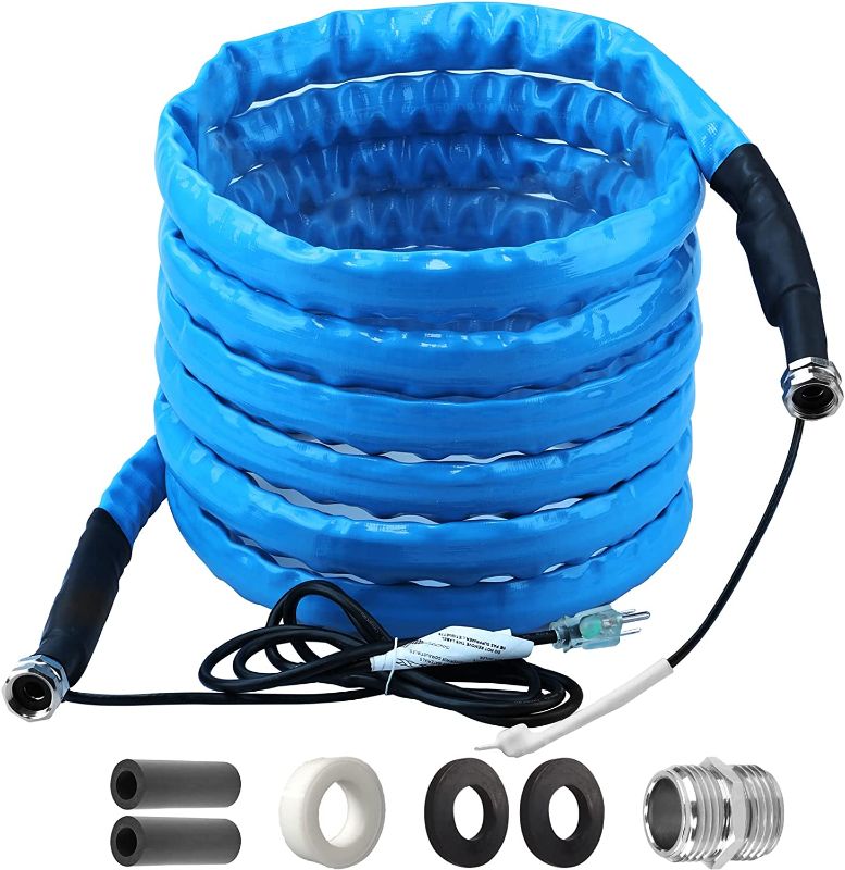 Photo 1 of  Heated Water hose for RV 25FT, -20 ? Antifreeze Heated RV Water Hose with Energy Saving Thermostat, for RV/Camper/Home/Garden, RV Accessories