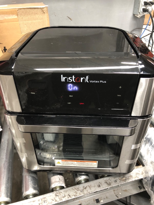 Photo 2 of ***TESTED DAMAGED PARTS ONLY*** Instant Vortex Plus 10-Quart Air Fryer, From the Makers of Instant Pot, 7-in-10 Functions, with EvenCrisp Technology, App with over 100 Recipes, Stainless Steel 10QT Vortex Plus