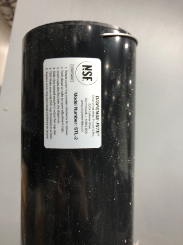 Photo 1 of *USED*Dispense-Rite STL-2 In-Counter Cup Dispenser, Adjustable from 8 oz. to 44 oz., Plastic, 2 Spring, 22" Length, One Size Fits All
