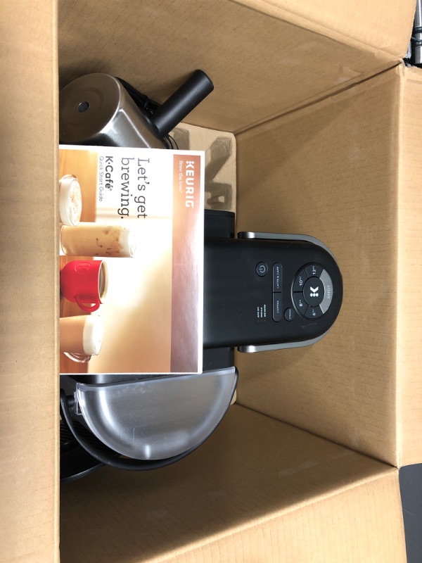 Photo 2 of *USED*Keurig K-Cafe Single-Serve K-Cup Coffee Maker, Latte Maker and Cappuccino Maker, Comes with Dishwasher Safe Milk Frother, Coffee Shot Capability, Compatible With all Keurig K-Cup Pods, Dark Charcoal Dark Charcoal Coffee Maker