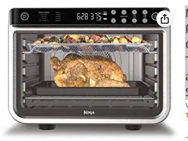 Photo 1 of Ninja DT201 Foodi 10-in-1 XL Pro Air Fry Digital Countertop Convection Toaster Oven with Dehydrate and Reheat, 1800 Watts, Stainless Steel Finish
