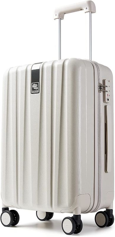 Photo 1 of Hanke Lightweight Hardside Carry On Luggage Off White Clamshell 