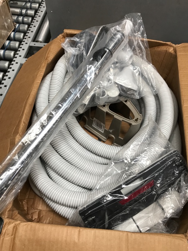 Photo 3 of ***PARTS ONLY*** Cen-Tec Systems 93642 Central Vacuum Low Voltage Kit, 35 Ft. Hose, Light Gray
