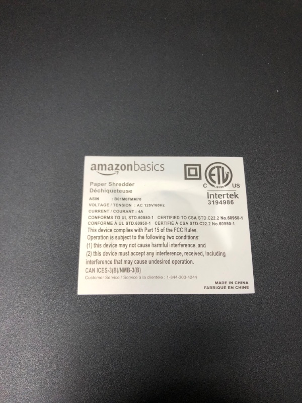 Photo 3 of Amazon Basics 15-Sheet Cross-Cut Paper, CD Credit Card Office Shredder 15 Sheet - original model Shredder