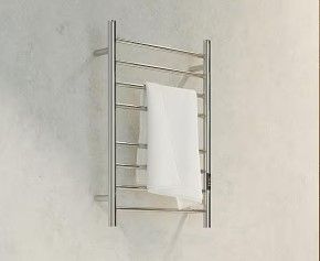 Photo 2 of 8-Bars Stainless Steel Wall Mounted Electric Towel Warmer Rack in Matte Black
