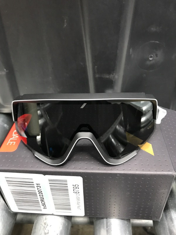 Photo 2 of 100% Glendale Sport Performance Cycling Sunglasses - MTB, Dirt Bike, & Road Biking Eyewear with Interchangeable Lens Soft Tact Black - Smoke_lens