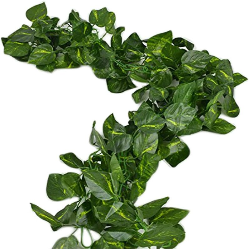 Photo 1 of  Fake Foliage Garland Leaves Decoration Artificial Greenery Ivy Vine Plants for Home Decor Indoor Outdoors 1 strip