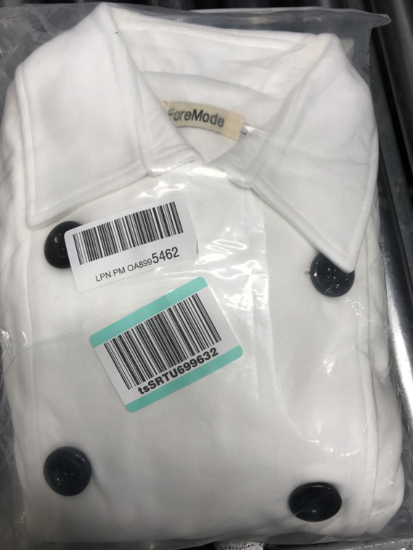 Photo 1 of Foremode double breasted pea coat white (L)