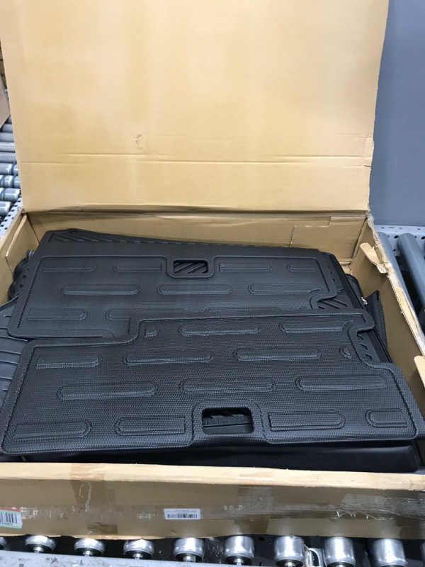 Photo 2 of Rongtaod Fit 2021 2022 2023 Ford Bronco 4 Door Floor Mats Cargo Liner Rear Trunk Mat Backrest Mats TPE All Weather for Bronco Accessories (Set of 9 Mats)