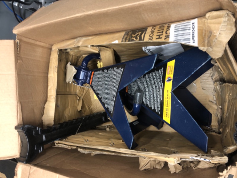 Photo 1 of ***ONE PIN MISSING***
TCE 6 Ton (12,000 LBs) Capacity Double Locking Steel Jack Stands, 2 Pack, Blue, AT46002AU 6 Ton (12,000 lb) Jack Stands