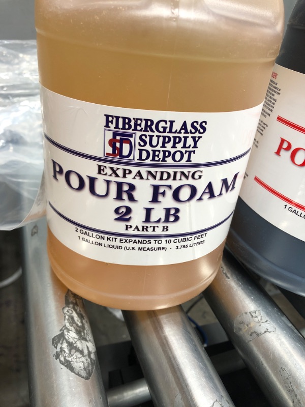 Photo 4 of 4 Lb Density Expanding Pour Foam, 1 & 2 Part Polyurethane Closed Cell Liquid Foam for Boat and Dock Flotation, Soundproofing, Filling Voids, and Insulation (2 Gallon Kit)