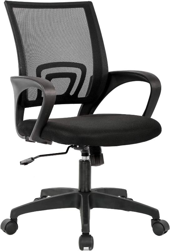 Photo 1 of Home Office Chair Ergonomic Desk Chair Mesh Computer Chair with Lumbar Support Armrest Executive Rolling Swivel Adjustable Mid Back Task Chair for Women Adults, Black