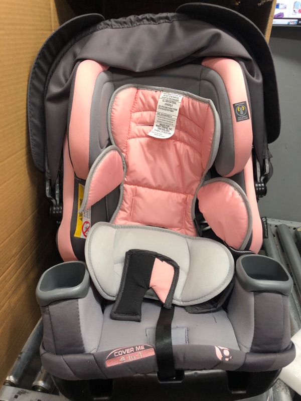 Photo 5 of Baby Trend Cover Me 4 in 1 Convertible Car Seat, Quartz Pink