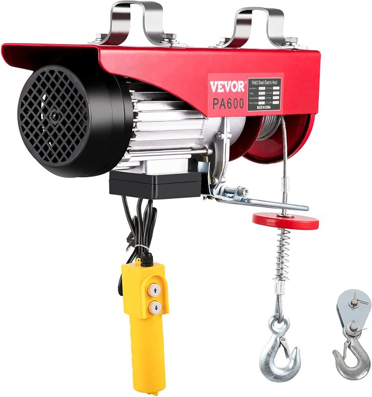 Photo 11 of 1320LBS Electric Hoist 110V Lift Electric Hoist Mini Electric Winch Crane Remote Control Electric Cable Hoist for Overhead Crane Lift