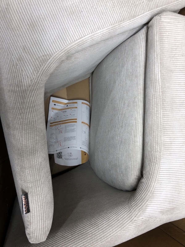 Photo 3 of **SEE NOTES**
CHITA Mid-Century Modern Dining Chair, Upholstered Fabric Accent Chair, Set of 2,Flax Beige in Fabric