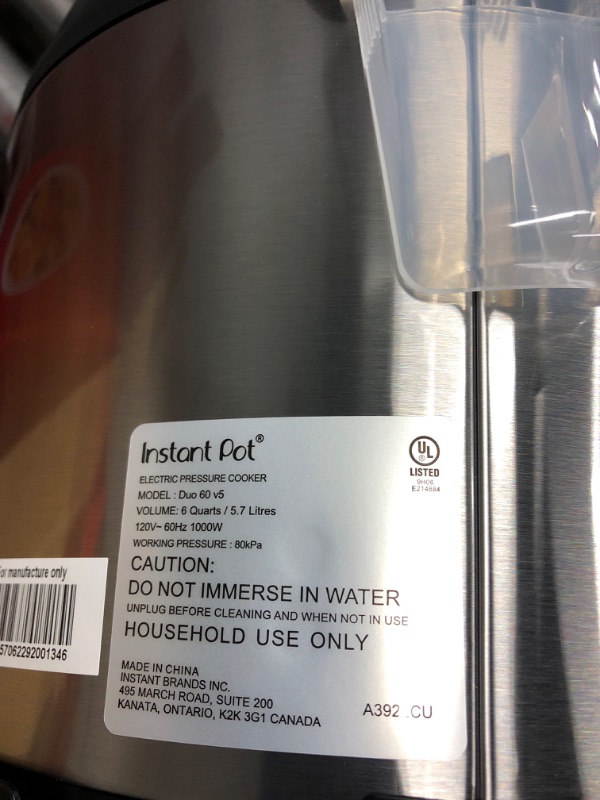 Photo 2 of Instant Pot Duo Nova 7-in-1 Electric Pressure Cooker, Slow Cooker, Rice Cooker, Steamer, Saute, Yogurt Maker, Sterilizer, and Warmer, 10 Quart, 14 One-Touch Programs 10qt