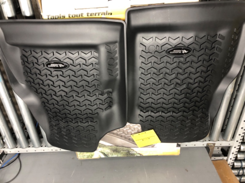 Photo 2 of Rugged Ridge 12987.09 Floor Liner, Front/Rear; Black, 1976-1986 Jeep CJ-7 / Wrangler 87-95 / YJ Front and Rear Floor Liner Kit