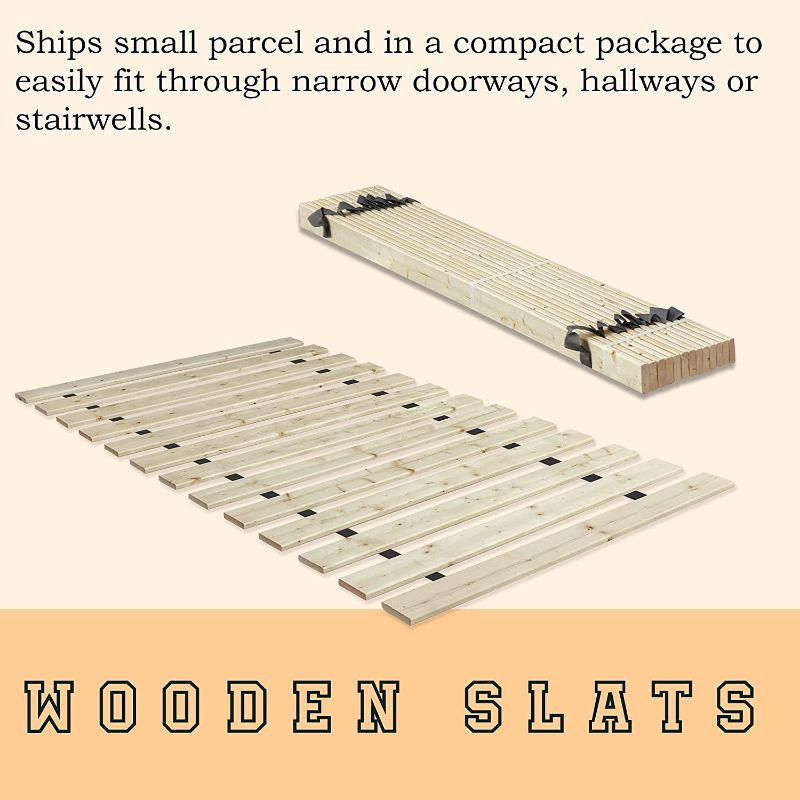 Photo 1 of 0.75-Inch Standard Mattress Support Wooden Bunkie Board/Slats, Queen,