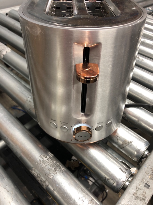 Photo 1 of Café Express Finish 2-Slice Toaster | Extra-Wide Slots, Extra Lift for Waffles, Pastries, Texas Toast & More | 4 Pre-Set Functions, 8 Shade Options | Countertop Kitchen Essentials | Stainless Steel