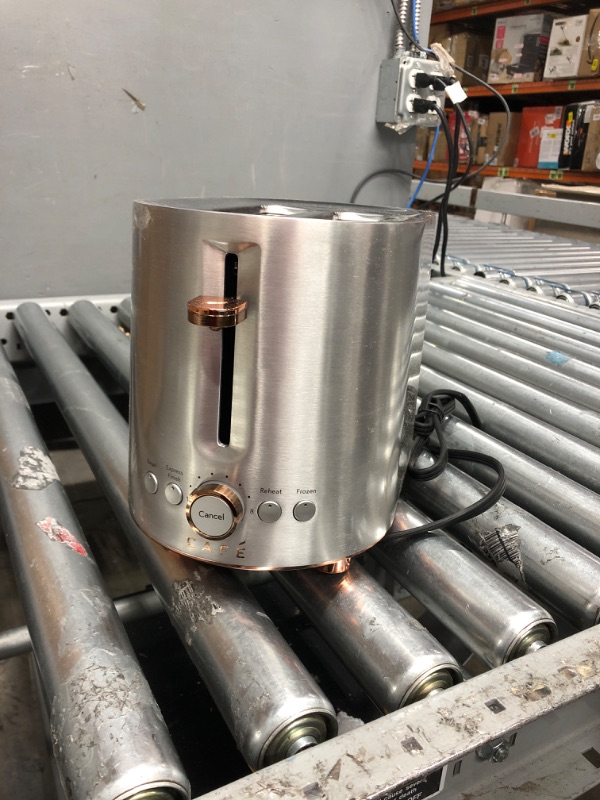 Photo 1 of Café Express Finish 2-Slice Toaster | Extra-Wide Slots, Extra Lift for Waffles, Pastries, Texas Toast & More | 4 Pre-Set Functions, 8 Shade Options | Countertop Kitchen Essentials | Stainless Steel