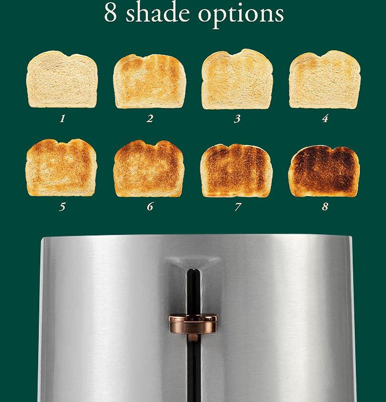Photo 1 of Café Express Finish 2-Slice Toaster | Extra-Wide Slots, Extra Lift for Waffles, Pastries, Texas Toast & More | 4 Pre-Set Functions, 8 Shade Options | Countertop Kitchen Essentials | Stainless Steel