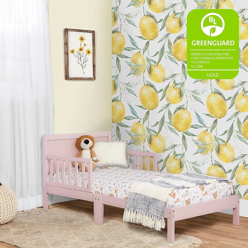 Photo 7 of Dream on Me Brookside Toddler Bed - Blush Pink/White