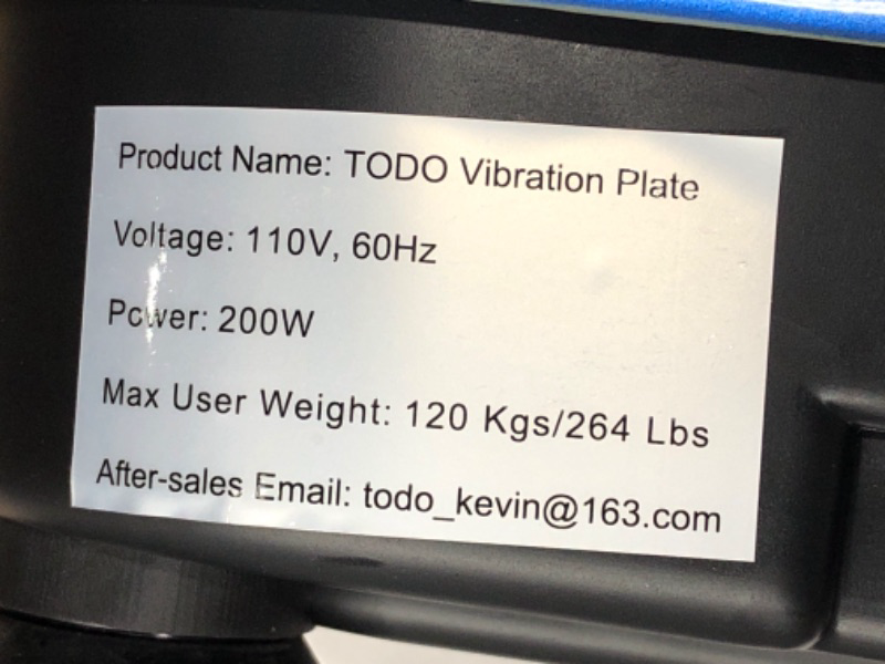 Photo 1 of TODO Vibration Plate Exercise Machine Whole Body Vibration Machine for Relieving Muscle Tightness, Remote Control/3 Resistance Loops/Resistance Bands