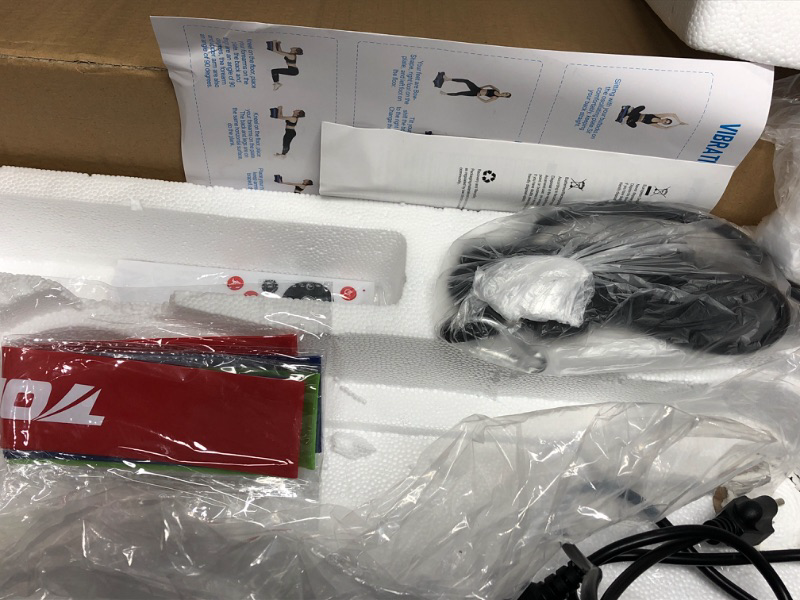 Photo 1 of TODO Vibration Plate Exercise Machine Whole Body Vibration Machine for Relieving Muscle Tightness, Remote Control/3 Resistance Loops/Resistance Bands