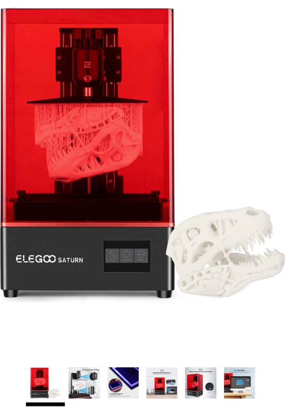 Photo 1 of ELEGOO Saturn MSLA 3D Printer UV Photocuring LCD Resin 3D Printer with 4K Monochrome LCD, Matrix UV LED Light Source, Off-Line, WLAN Print,192 x 120 x 200 mm³ / 7.55 x 4.72 x 7.87 in³ Printing Size