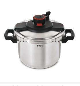 Photo 1 of T-FAL T-fal Clipso Induction Compatible Stainless Steel 6.3 Quart Pressure Cooker

