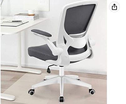 Photo 1 of KERDOM Ergonomic Office Chair, Breathable Mesh Desk Chair, Lumbar Support Computer Chair with Wheels and Flip-up Arms, Swivel Task Chair, Adjustable Height Home Gaming Chair
