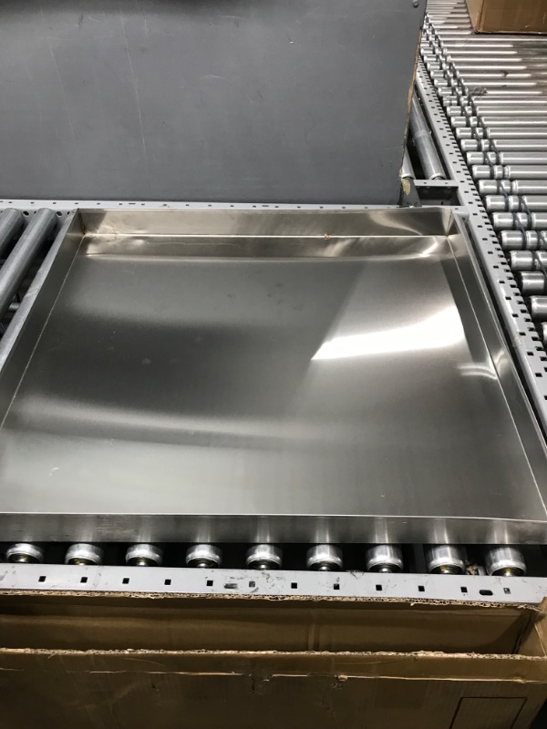 Photo 2 of 28" x 30" x 2.5" Heavy Duty 304 Stainless Steel Washer Machine Drip Drain Pan Floor Tray with anti-slip bottom pad, No Hole