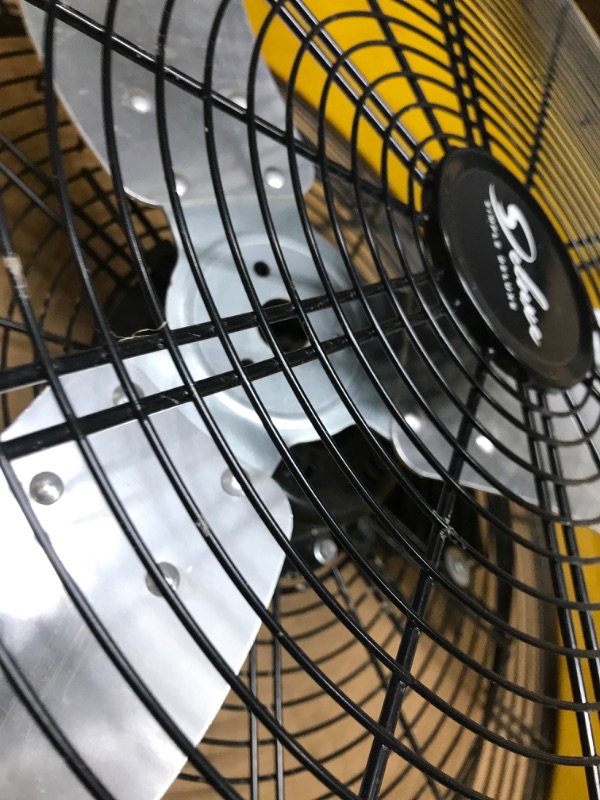 Photo 3 of 30 in. 3 Speed Yellow Heavy Duty Metal Industrial Drum Fan, Air Circulation for Warehouse, Greenhouse, Workshop, Patio
