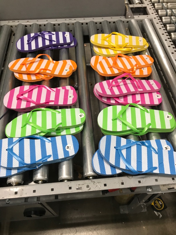 Photo 2 of (X10) Bulk Women's Assorted Color Flip Flops
ALL SIZE- MEDIUM (7/8)