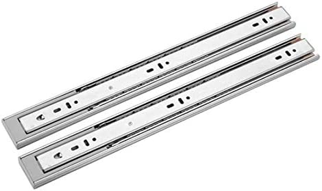 Photo 1 of 1 Pair Heavy Duty Drawer Slides, Soft Close, 3-Fold Full Extension, Ball Bearing, 100lb Load Capacity, with Screws (45  mm)
