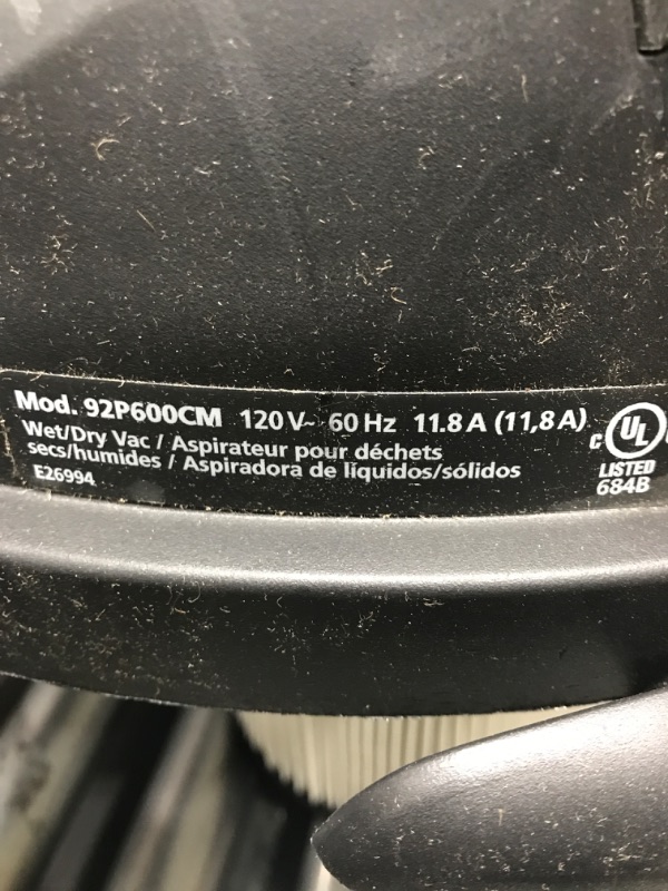 Photo 4 of ***TESTED WORKING*** Shop-Vac 9601806 Industrial Wet Dry Pump Vac, 18 Gallon, 1-1/4 Inch x 8 Foot Hose, 130 CFM, (1-Pack)