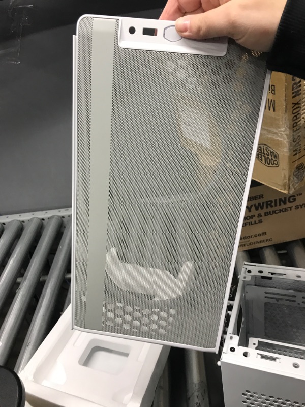 Photo 7 of Cooler Master NR200 White SFF Small Form Factor Mini-ITX Case with Vented Panel, Triple-slot GPU, Tool-Free and 360 Degree Accessibility, Without PCI Riser White NR200