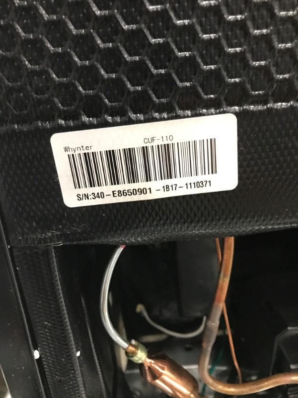 Photo 3 of ****TESTED***POWERED ON***Whynter CUF-110B Energy Star 1.1 cubic feet Upright Freezer Stainless Steel door with Security Lock with Reversible Door - Black Black -1.1 Cubic Feet Freezer