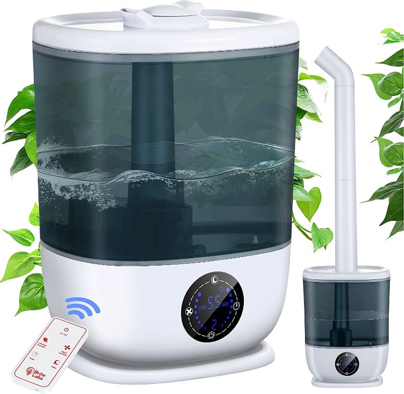 Photo 2 of Brite Labs Plant Humidifier Indoor - 6L Top Fill Humidifier for Plants Growing Indoors - Quiet Cool Mist Humidifiers for Kids, Nursery, Bedroom - Large Room Ultrasonic Vaporizer Humidifiers for Home
