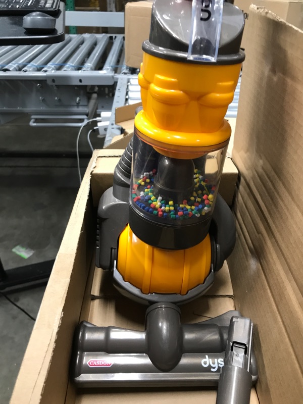 Photo 3 of Casdon Dyson Ball | Miniature Dyson Ball Replica For Children Aged 3+ | Features Working Suction To Add Excitement To Playtime Grey/Yellow