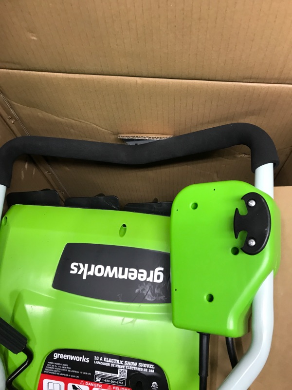 Photo 4 of *USED*Greenworks 10 Amp Corded Snow Thrower, Green