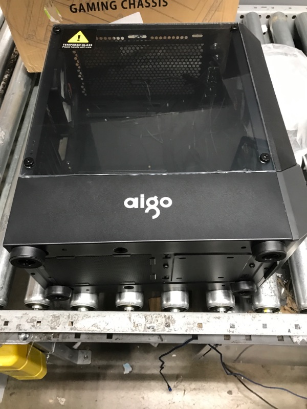 Photo 2 of *USED*aigo A01 pc Desktop Computer case with 12cm RGB Fan Dustproof pc Gamer completo ATX Tempered Glass chasis Gaming case