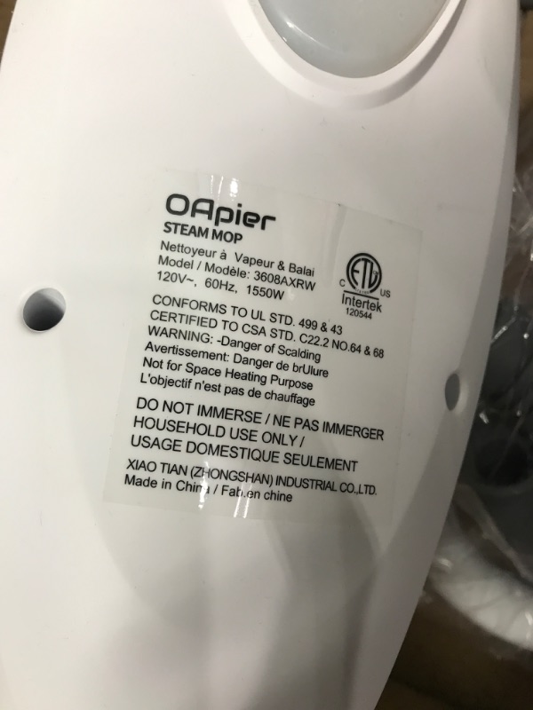 View 3 of OApier S6 Plus Steam Mop, Steamer, Tile, Hard Wood Floor Cleaner, Silver Deluxe,Child & Pet Safe Floor Cleaner for Hardwood Floor/Tile Floor/Grout Floor /Laminate Floor /Marble Floor / Ceramic tile aperture Floor / powerful cleaning