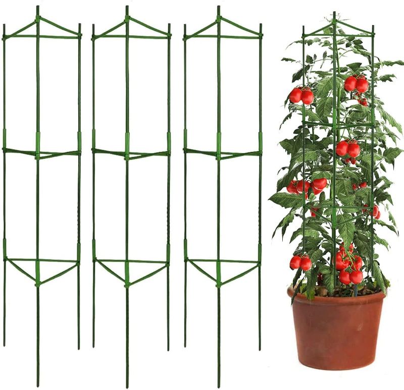 Photo 1 of ***MISSING COMPONENTS***8 Packs Tomato Cages Plant Cages Deformable Up to 48inch Garden Tomato Stakes Vegetable Trellis, Plant Supports Tomato Trellis for Vertical Climbing Plants Flowers Fruits
