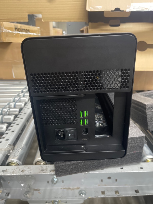 Photo 3 of Razer Core X Chroma Aluminum External GPU Enclosure (eGPU): Compatible with Windows & MacOS Thunderbolt 3 Laptops, NVIDIA /AMD PCIe Support, 700W PSU, 4x USB 3.1, 1x Gbit Ethernet, Chroma RGB, Black Classic Black Core X Chroma eGPU