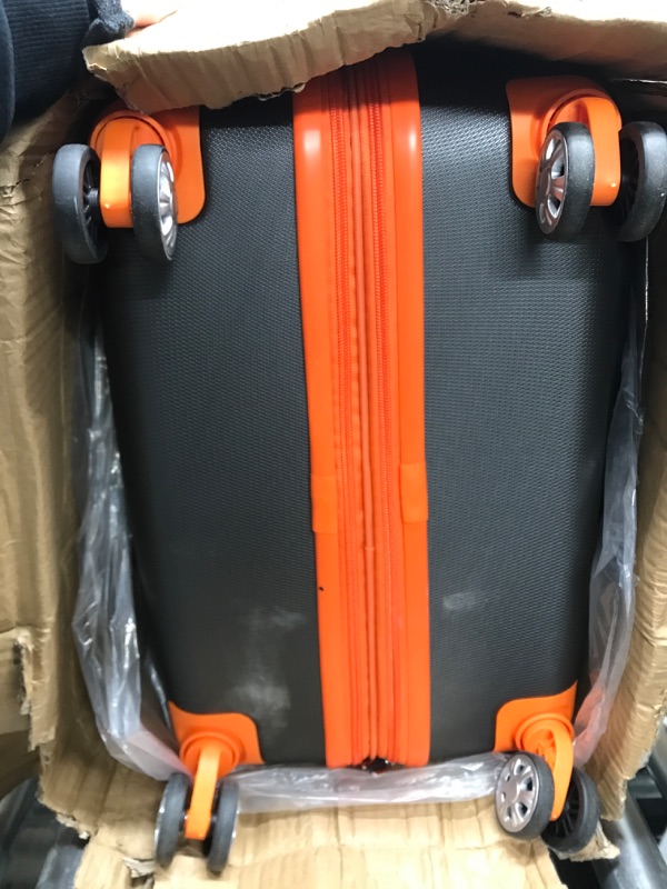 Photo 6 of *Minor Cosmetic Damage-See last Photos* Rockland Melbourne Hardside Expandable Spinner Wheel Luggage, Charcoal, 3-Piece Set (20/24/28) 3-Piece Set (20/24/28) Charcoal