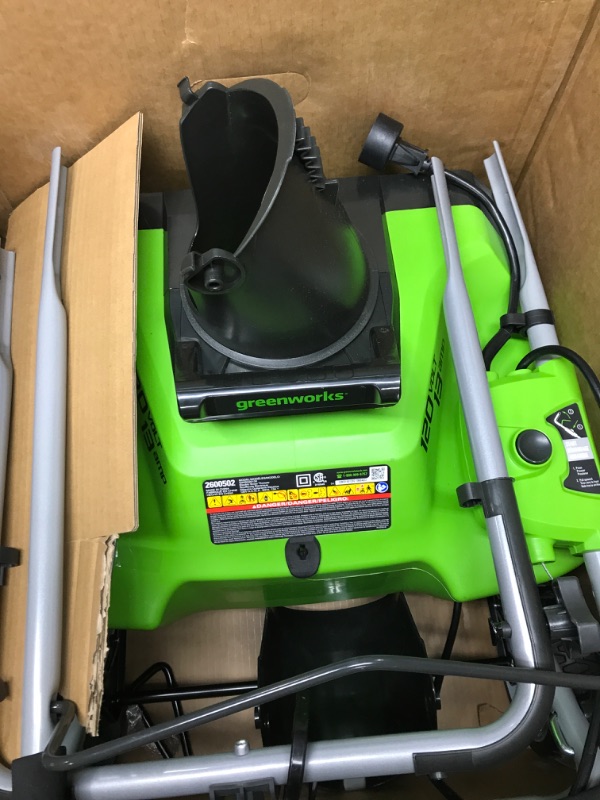 Photo 2 of *** USED ***Greenworks 13 Amp 20-Inch Corded Snow Blower, 2600502