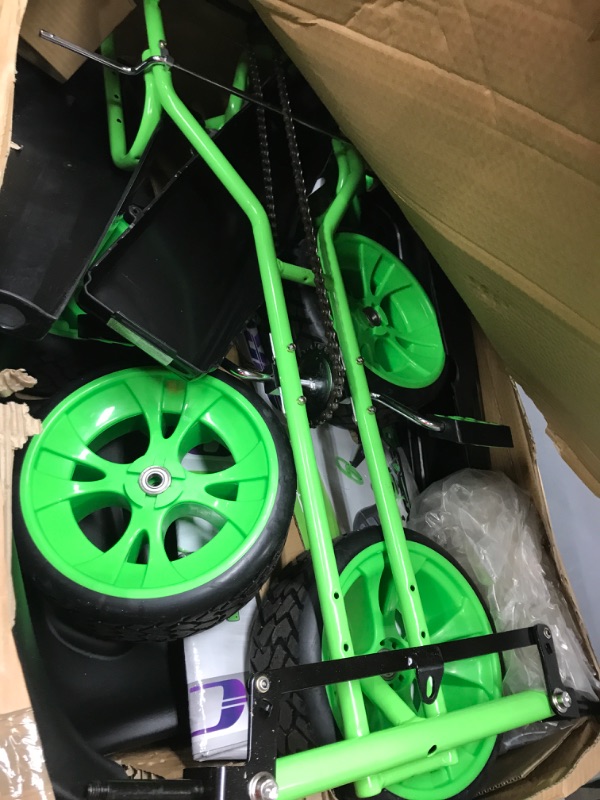 Photo 2 of *** PARTS ONLY *** Hauck Sirocco - Racing Go Kart | Pedal Car | Low profile rubber tires | Pedal power auto-clutch free-ride | Adjustable seat - Green